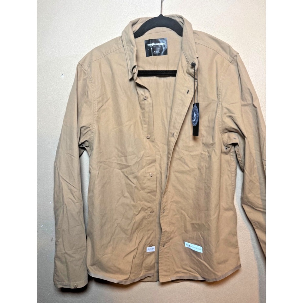 NWT The Hundreds Kirk Waterproof Button Down Khaki | Size L - Picture 2 of 7